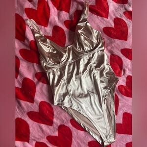 Champagne bodysuit SIZE LARGE